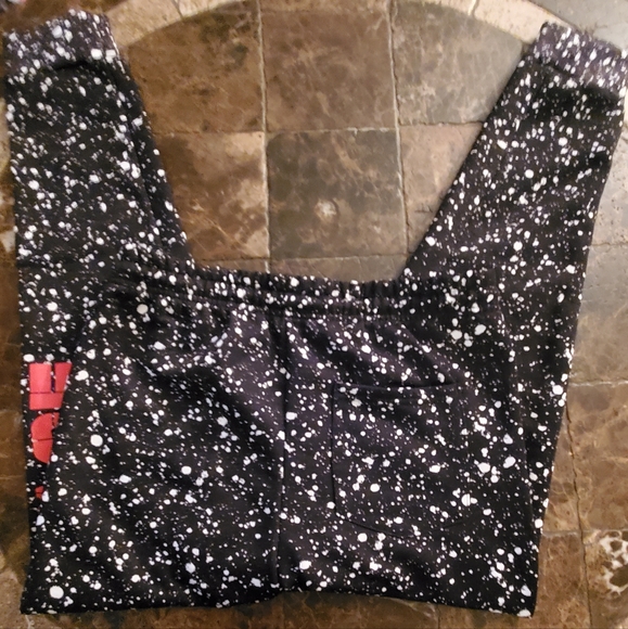 Public Record Men's standard fit black white paint spatter savage Joggers M NWT - Picture 3 of 5